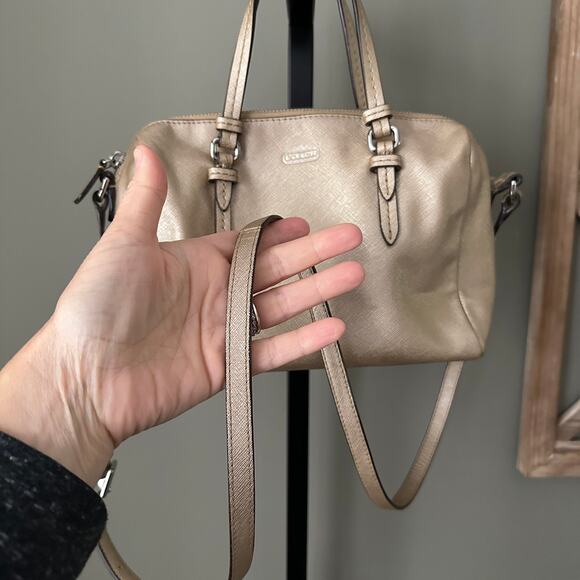 Coach Peyton Mini Metallic Crossbody Purse - Picture 2 of 9